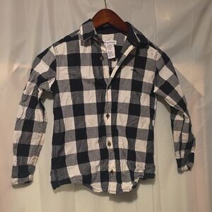 Tommy Bahama Navy and White Plaid Shirt